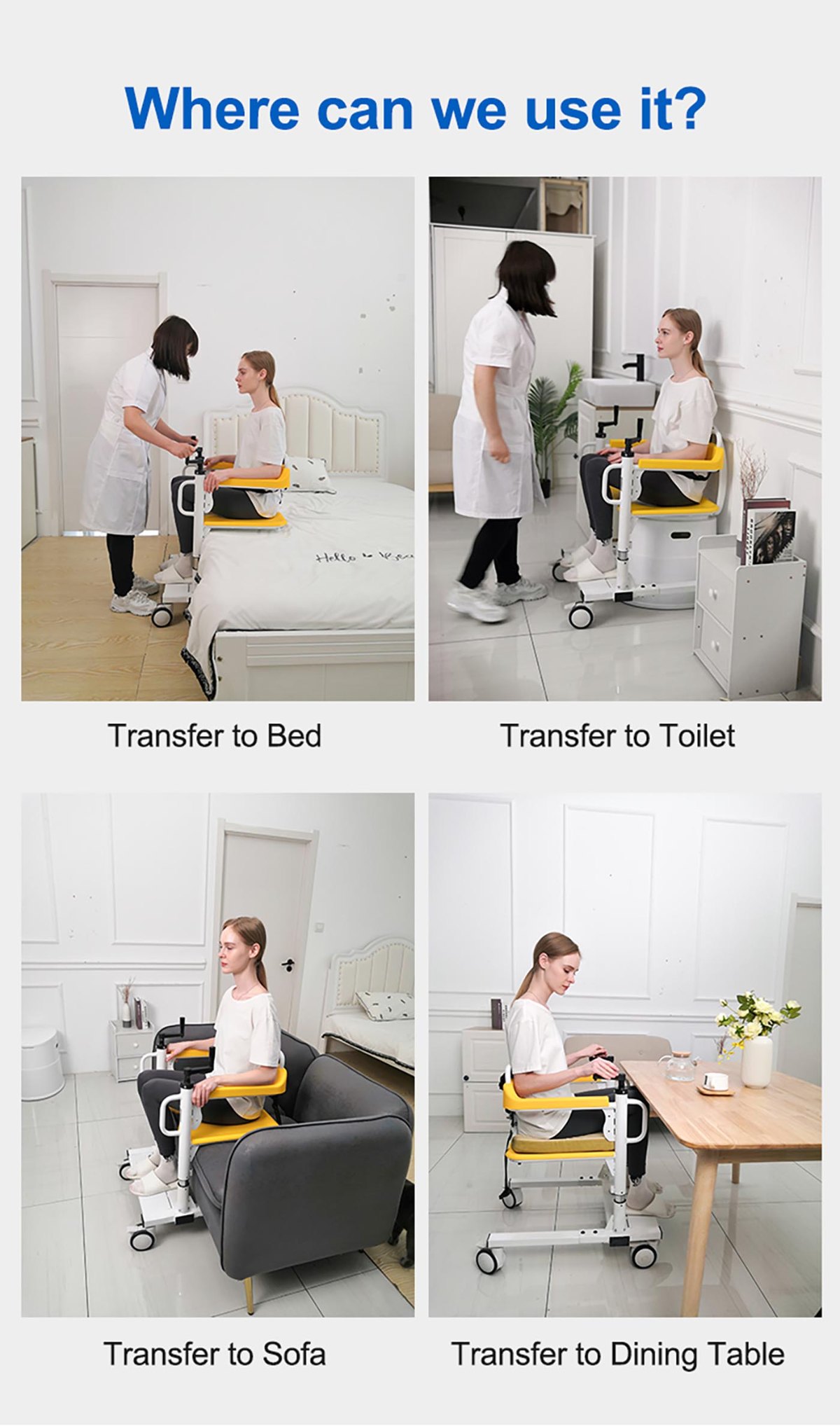 ZW366S Manual Lift Transfer Chair