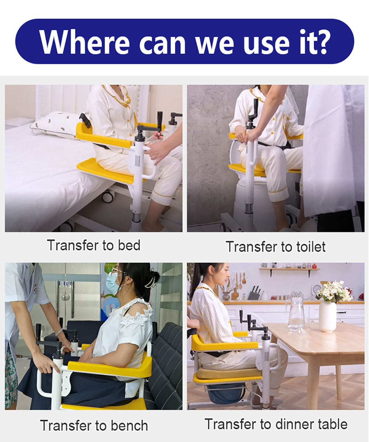 ZW366S Manual Lift Transfer Chair